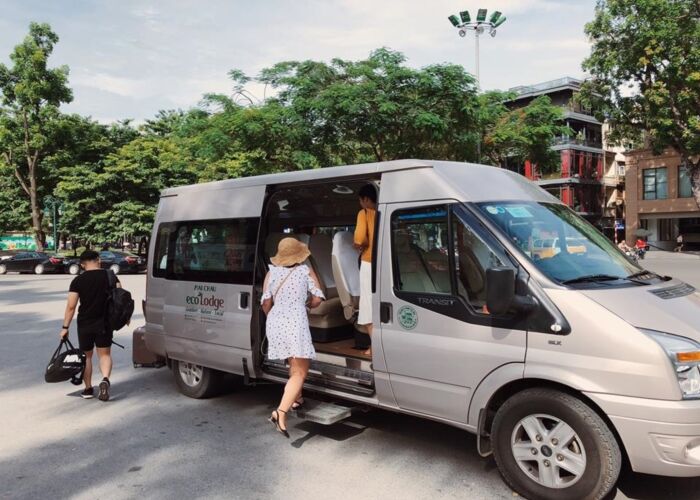 Bus from Hanoi to Mai Chau Valley